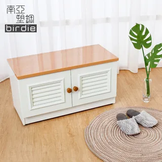 Birdie南亞塑鋼-2.7尺二門塑鋼坐式百葉鞋櫃/穿鞋椅(大理石灰) 歷史價格詳細信息