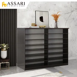 ASSARI-防潮防蛀塑鋼開放鞋櫃(寬150x深34x高117cm) 歷史價格詳細信息