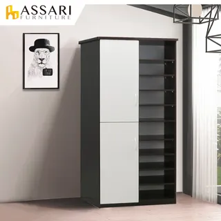 ASSARI-防潮防蛀塑鋼緩衝開放二門鞋櫃(寬64x深33x高127cm) 歷史價格詳細信息