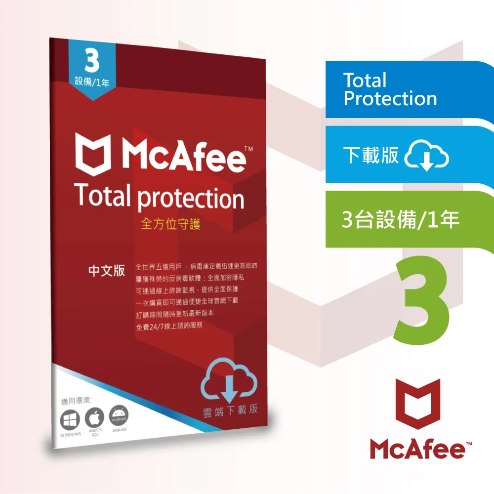 ★McAfee Total Protection 2023 全方位整合2台3年 中文盒裝版 歷史價格詳細信息