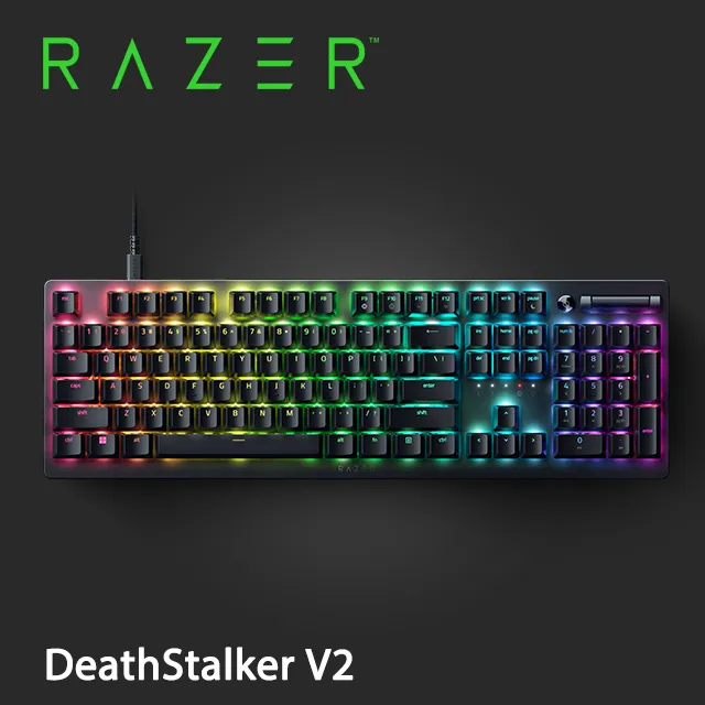 RAZER 雷蛇 噬魂金蝎 V2 DEATHSTALKER V2 有線/光學/紅軸/多媒體滾輪/RGB/電競鍵盤 歷史價格詳細信息