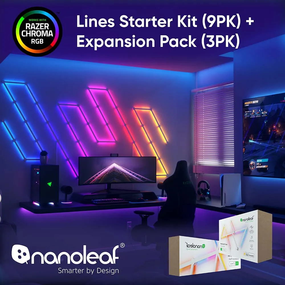 Nanoleaf Lines WiFi Smart RGBW 16M+ Color LED Dimmable Gaming and Home Decor ... 歷史價格詳細信息