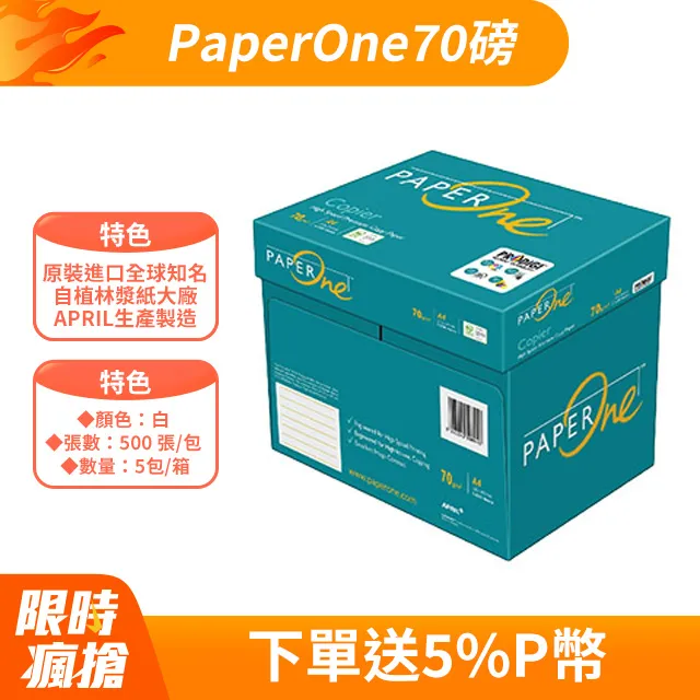 PaperOne copier 多功能影印紙A4 70G (5包/10箱) 歷史價格詳細信息
