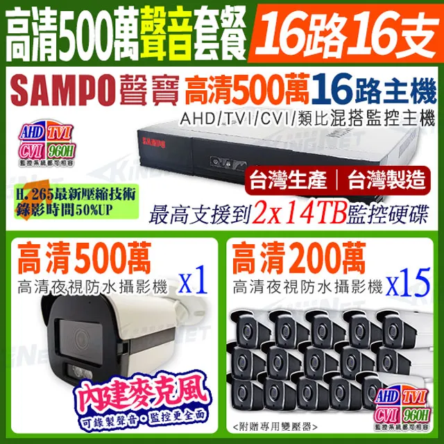 聲寶 500萬 聲音 4路2支 200萬 4路監控套餐 DR-TWEX3-4 歷史價格詳細信息