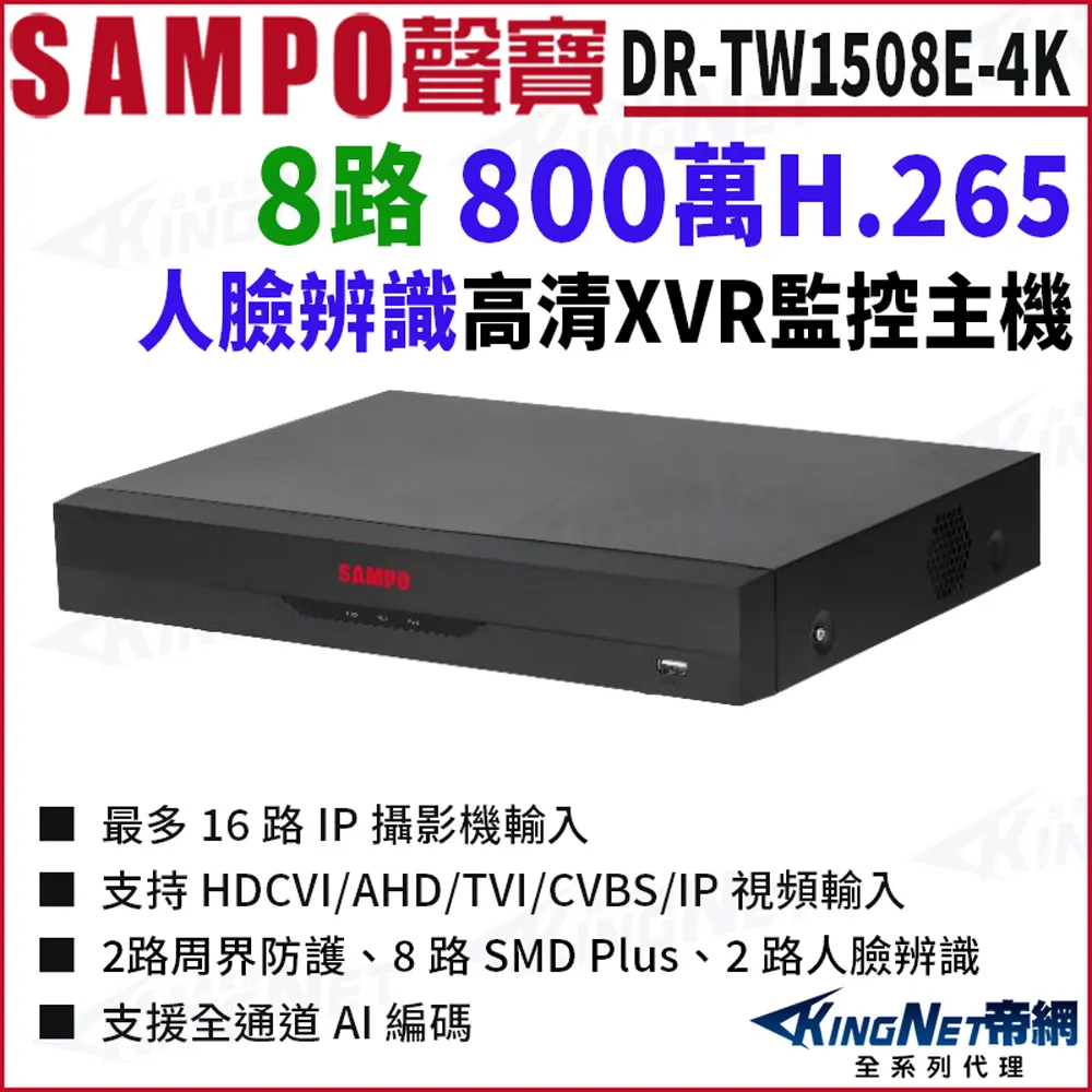SAMPO 聲寶 800萬 DR-TW1404NV 4路 H.265 4K 專業智慧型 NVR 錄影主機 歷史價格詳細信息