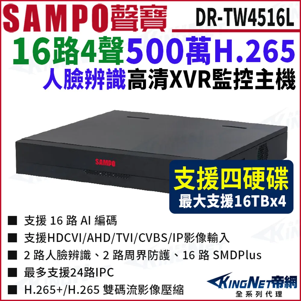 SAMPO 聲寶 800萬 DR-TW1404NV 4路 H.265 4K 專業智慧型 NVR 錄影主機 歷史價格詳細信息