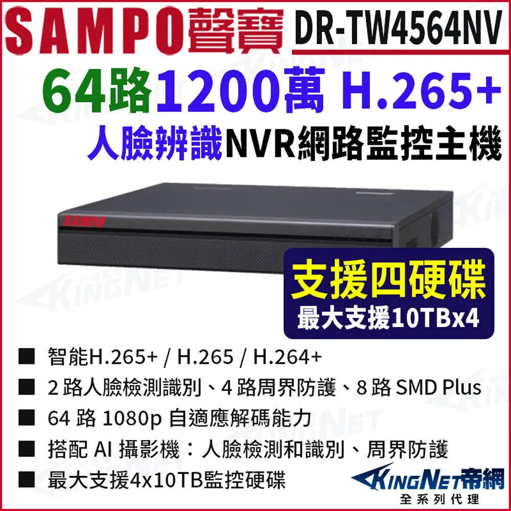 SAMPO聲寶 64路 H.265 4K 專業智慧型 NVR 錄影主機 歷史價格詳細信息