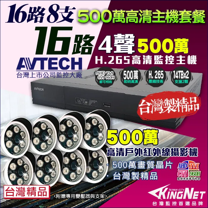 監視器 16路8支監控套餐 NVR 800萬監控主機 5MP鏡頭 H.265 手機遠端 POE 防水防塵 歷史價格詳細信息