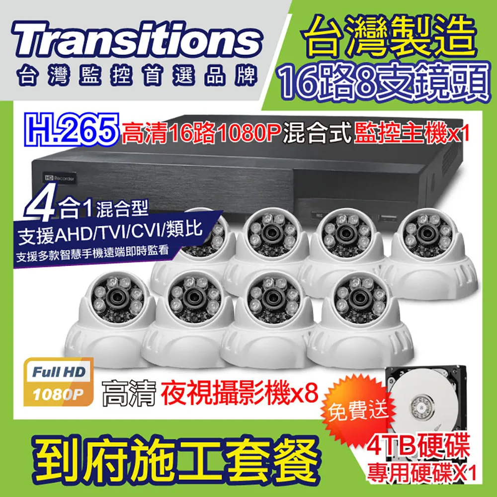 全視線 台灣製造施工套餐 8路8支安裝套餐 歷史價格詳細信息