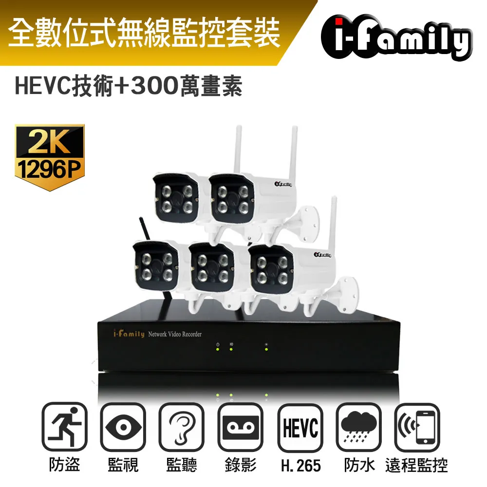 【宇晨I-Family】免施工/免設定3百萬畫素十路式無線監視錄影套裝組(NVR+兩鏡頭) 歷史價格詳細信息