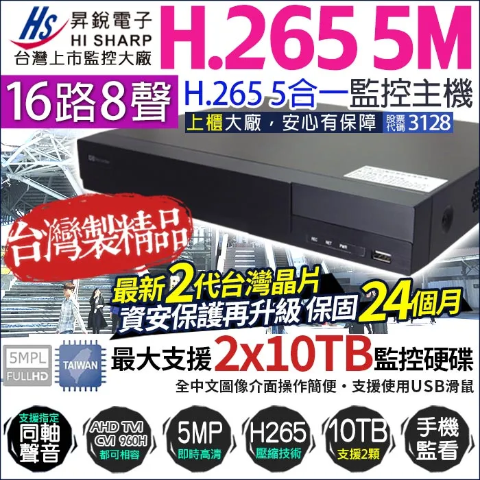 昇銳 台灣晶片 16路 H.265 500萬 5MP AHD 1080P 類比 手機遠端 監控主機 HS-HQ6321 歷史價格詳細信息