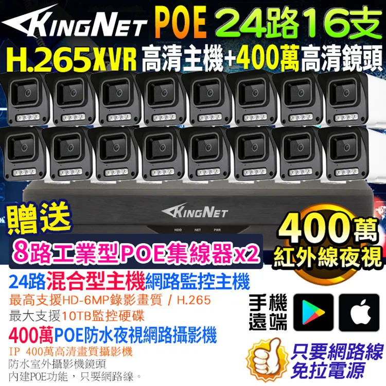 XVR 網路監控 24路8支套餐 POE 300萬高清 歷史價格詳細信息
