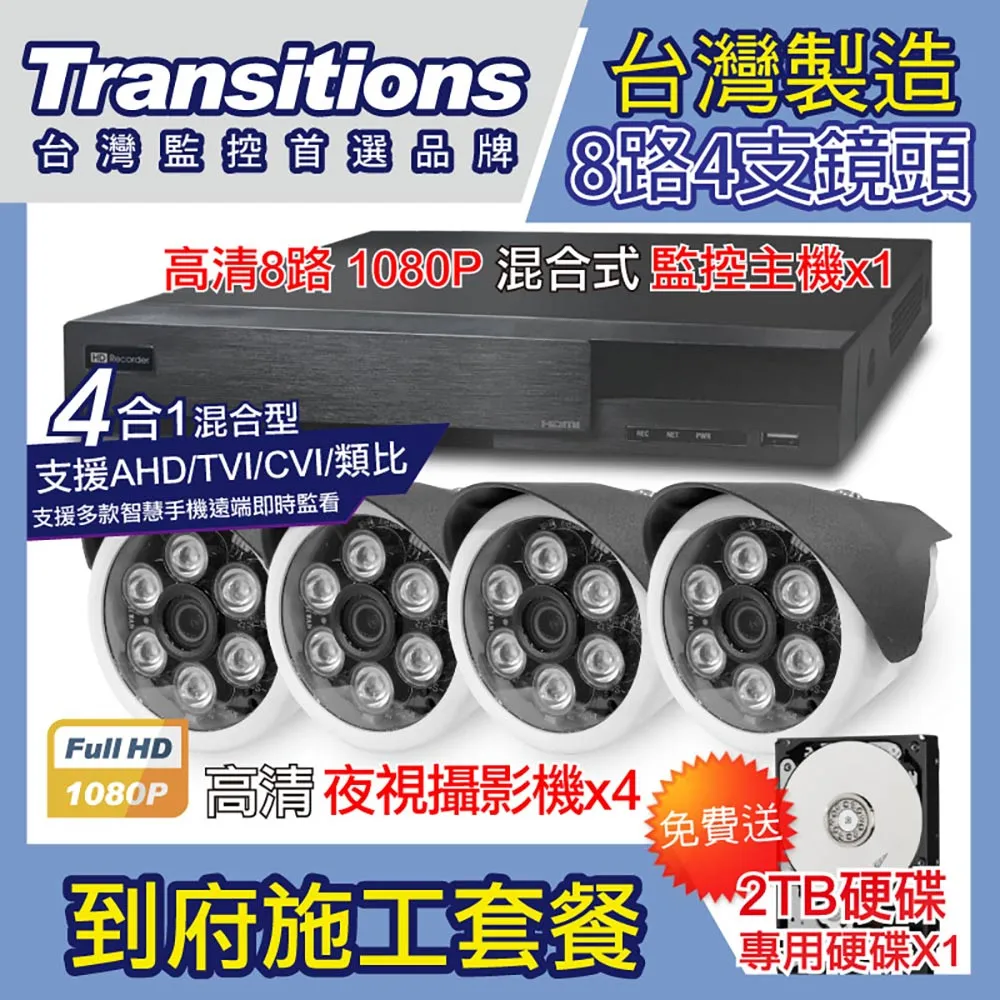 全視線 台灣製造施工套餐 8路8支安裝套餐 歷史價格詳細信息