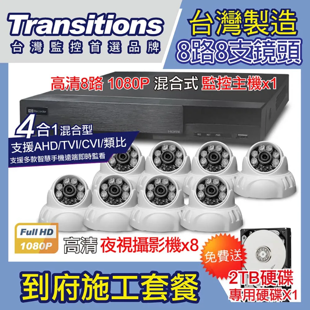 全視線 台灣製造施工套餐 8路8支安裝套餐 歷史價格詳細信息