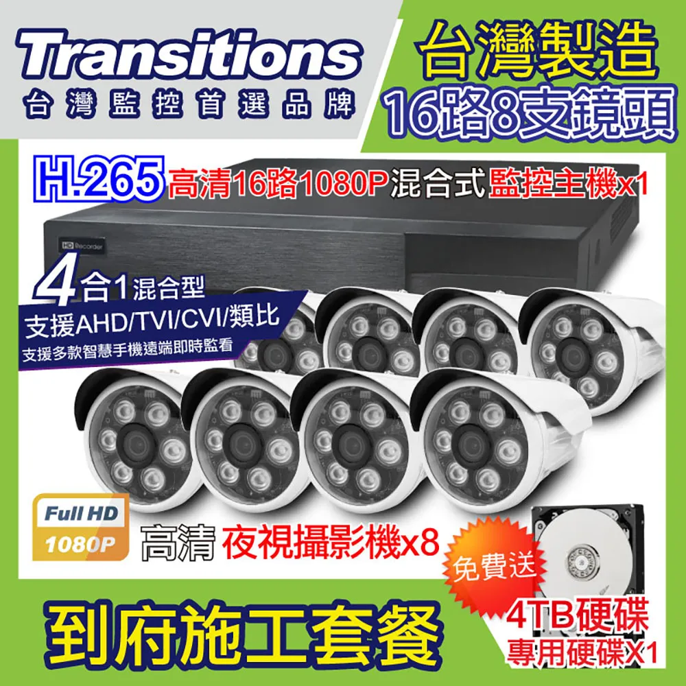 全視線 台灣製造施工套餐 8路8支安裝套餐 歷史價格詳細信息