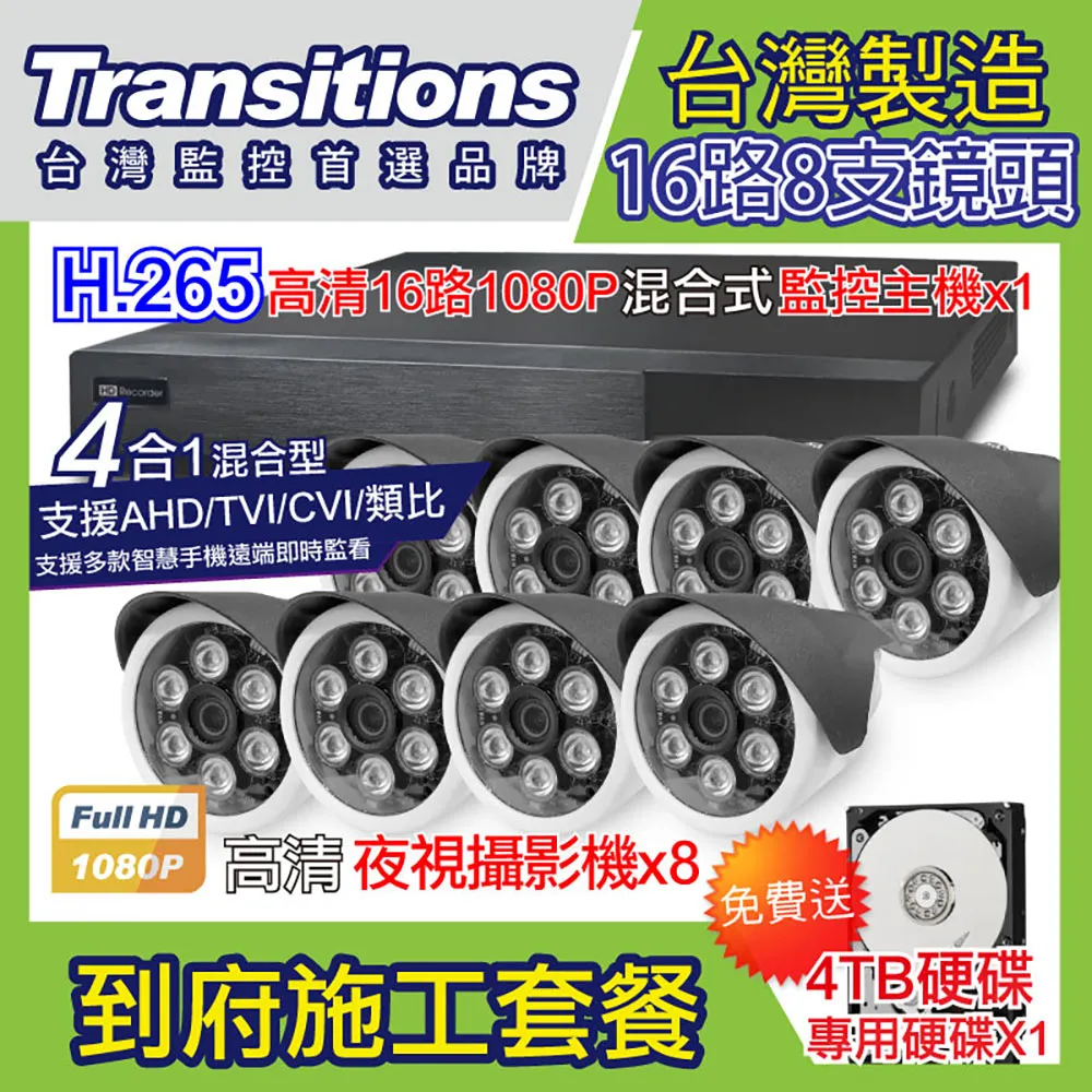 全視線 台灣製造施工套餐 8路8支安裝套餐 歷史價格詳細信息