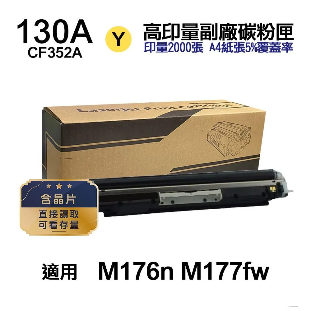 HP CF352A (130A) 黃色全新副廠碳粉匣 M176n / M177fw 歷史價格詳細信息