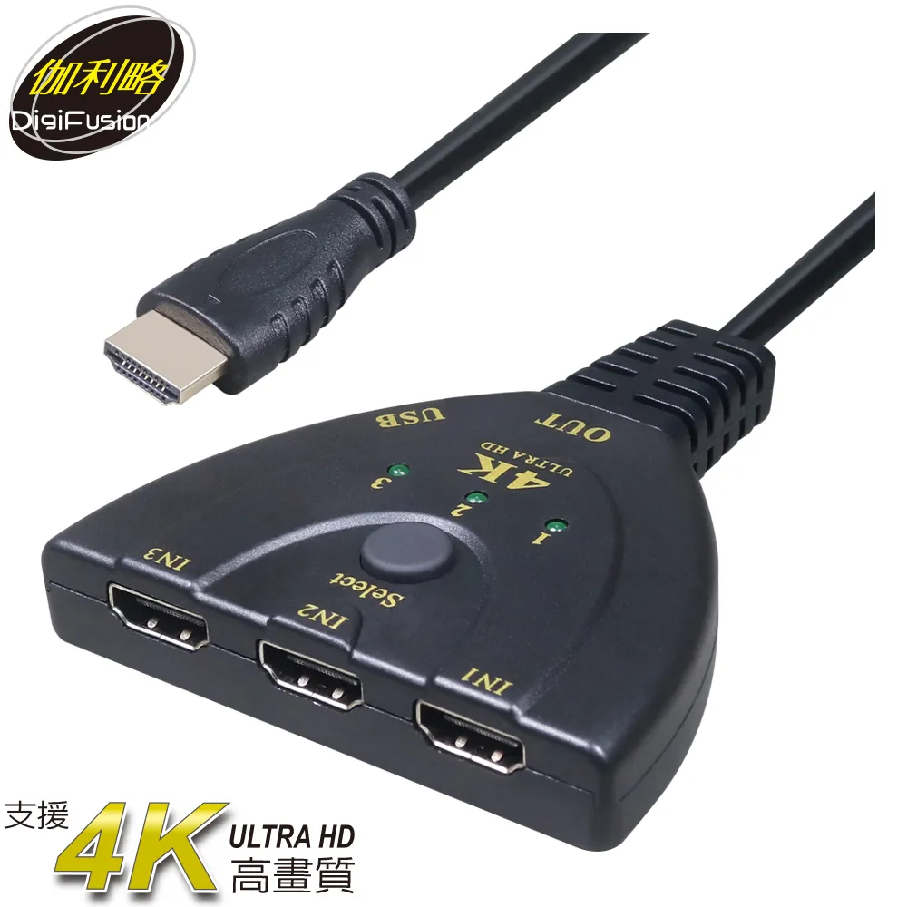 【伽利略】HDMI 4K 影音切換器 3進1出+遙控器 歷史價格詳細信息