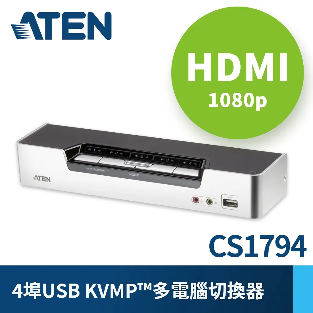 ATEN 4埠USB+PS/2多電腦切換器CS84U 歷史價格詳細信息