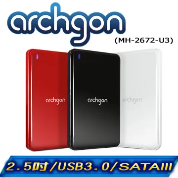 archgon亞齊慷 USB 3.0 2.5吋SATA硬碟外接盒 MH-2619-白 歷史價格詳細信息