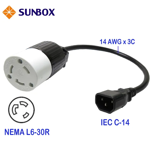 SUNBOX L6 30P to 5-15R 轉接線 歷史價格詳細信息