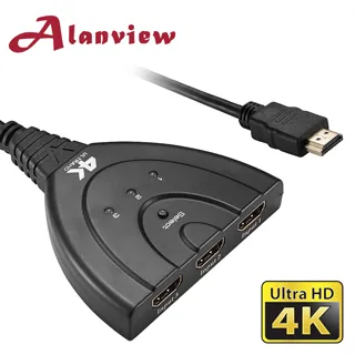 4K*2K三進一出HDMI切換器hdmi3進1出高清視頻切換器轉換器 帶遙控 歷史價格詳細信息