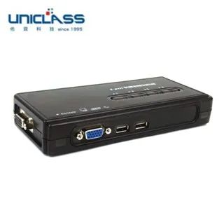 【UNICLASS】USB-TA2 2埠整合線材型VGA USB KVM多電腦切換器 歷史價格詳細信息