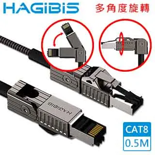 HAGiBiS海備思 CAT8超高速電競級八類萬兆網路線 黑色15M 歷史價格詳細信息