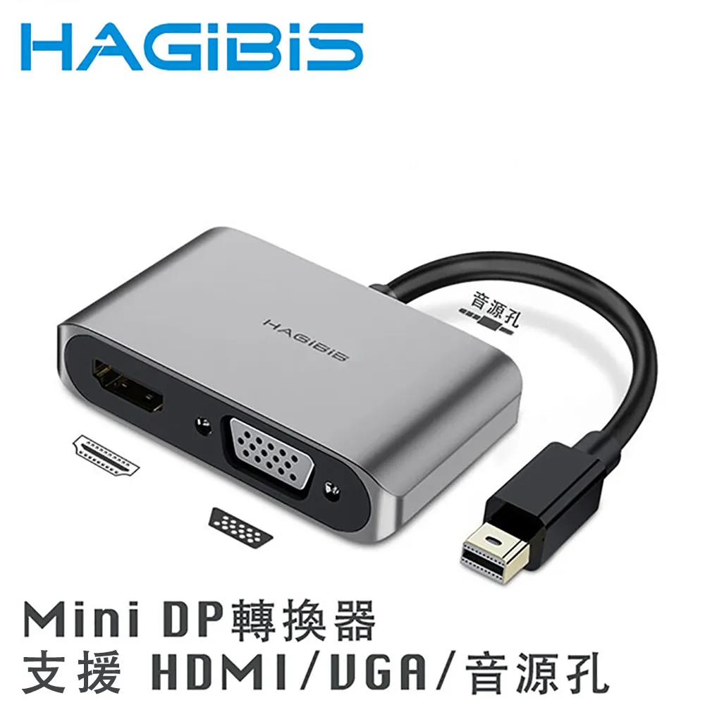 HAGiBiS Mini DP轉HDMI/VGA/AUX高畫質影音轉接器 歷史價格詳細信息