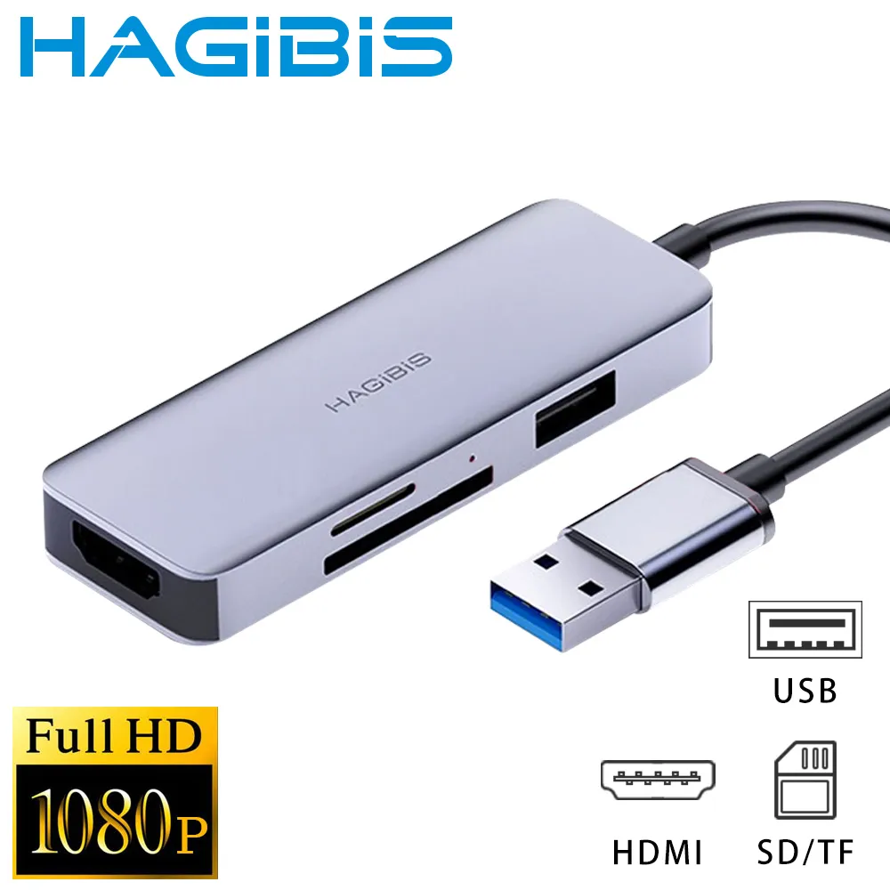 HAGiBiS海備思USB3.0轉HDMI+VGA+USB2.0三合一轉接器 歷史價格詳細信息
