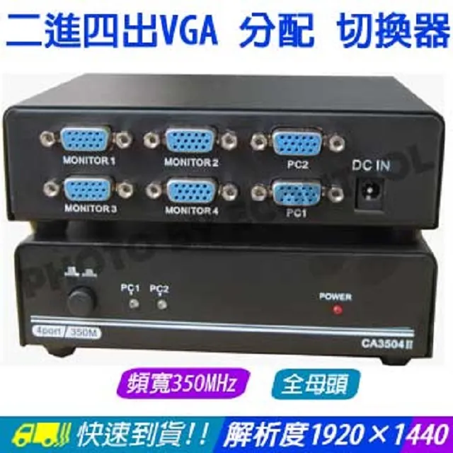 【易控王】VGA切換器4進1出 4X1VGA切換器 四進一出VGA選擇器 附遙控器 頻寬350M (40-051-01) 歷史價格詳細信息