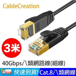 CableCreation 5米 八類網路線 40Gbps 八芯雙絞 CAT.8 CAT8 RJ45 OD2.2 扁線 (CL0336) 歷史價格詳細信息