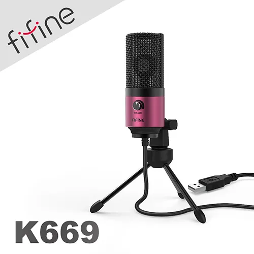 FIFINE K669 USB心型指向電容式麥克風/隨插即用/音量旋鈕/兼容雙平台 歷史價格詳細信息