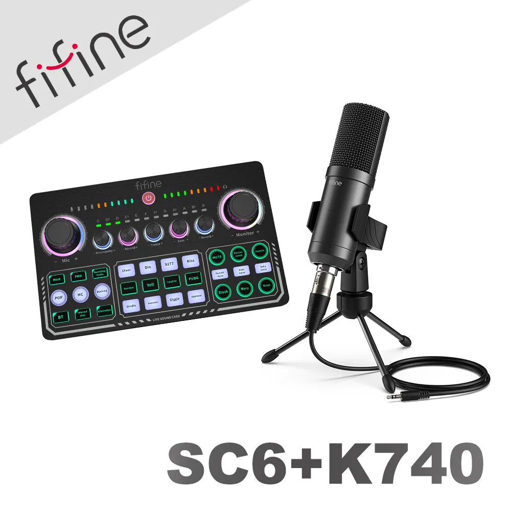 【FIFINE K740 心型指向電容式麥克風】心型指向/XLR to 3.5mm傳輸線/YouTuber/錄音/直播 歷史價格詳細信息