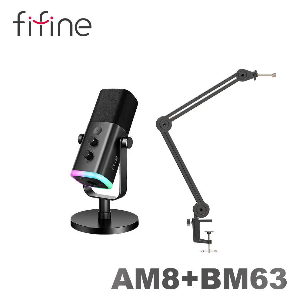 【FIFINE AM8 錄音室等級USB/XLR動圈式RGB麥克風】心型指向/USB/XLR雙輸出/YouTuber 歷史價格詳細信息