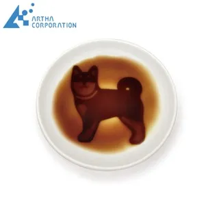 ARTHA日本柴犬造型陶瓷碟凹凸醬油碟AR06042正版柴犬創意醬油碟日式立體小盤子 歷史價格詳細信息