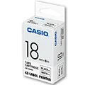 CASIO 標籤機專用色帶-18mm【共有9色】透明底黑字XR-18X1 歷史價格詳細信息