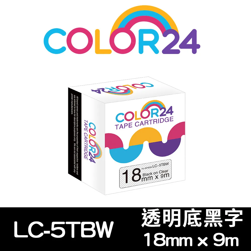 EPSON LK-5TBW C53S655410 高黏性系列透明底黑字標籤帶(寬度18mm) 歷史價格詳細信息