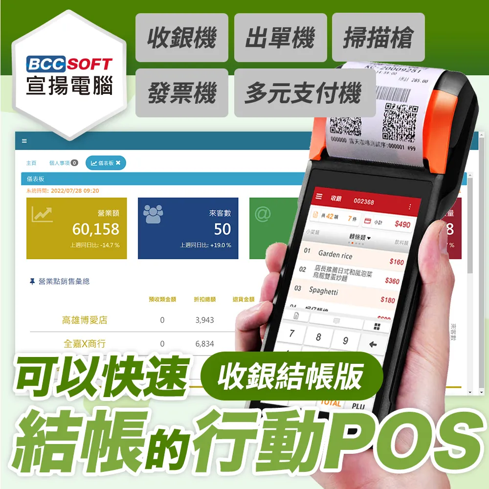 宣揚電腦｜雲端POS櫃檯主機方案｜零售餐飲POS系統+商米T2 15吋觸控POS機(內建出單機)｜支援電子發票 歷史價格詳細信息