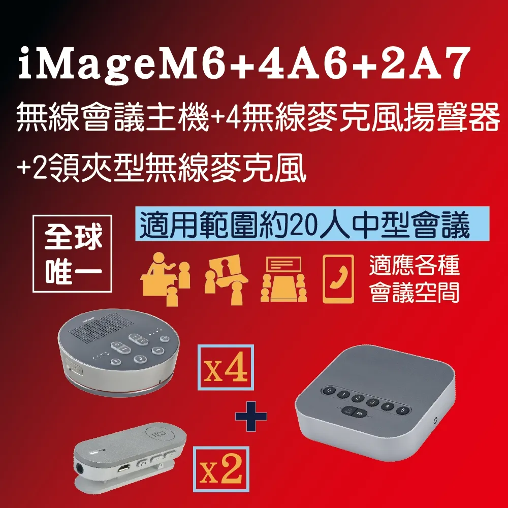 iMage A6無線麥克風揚聲器-1+2無線會議組 歷史價格詳細信息