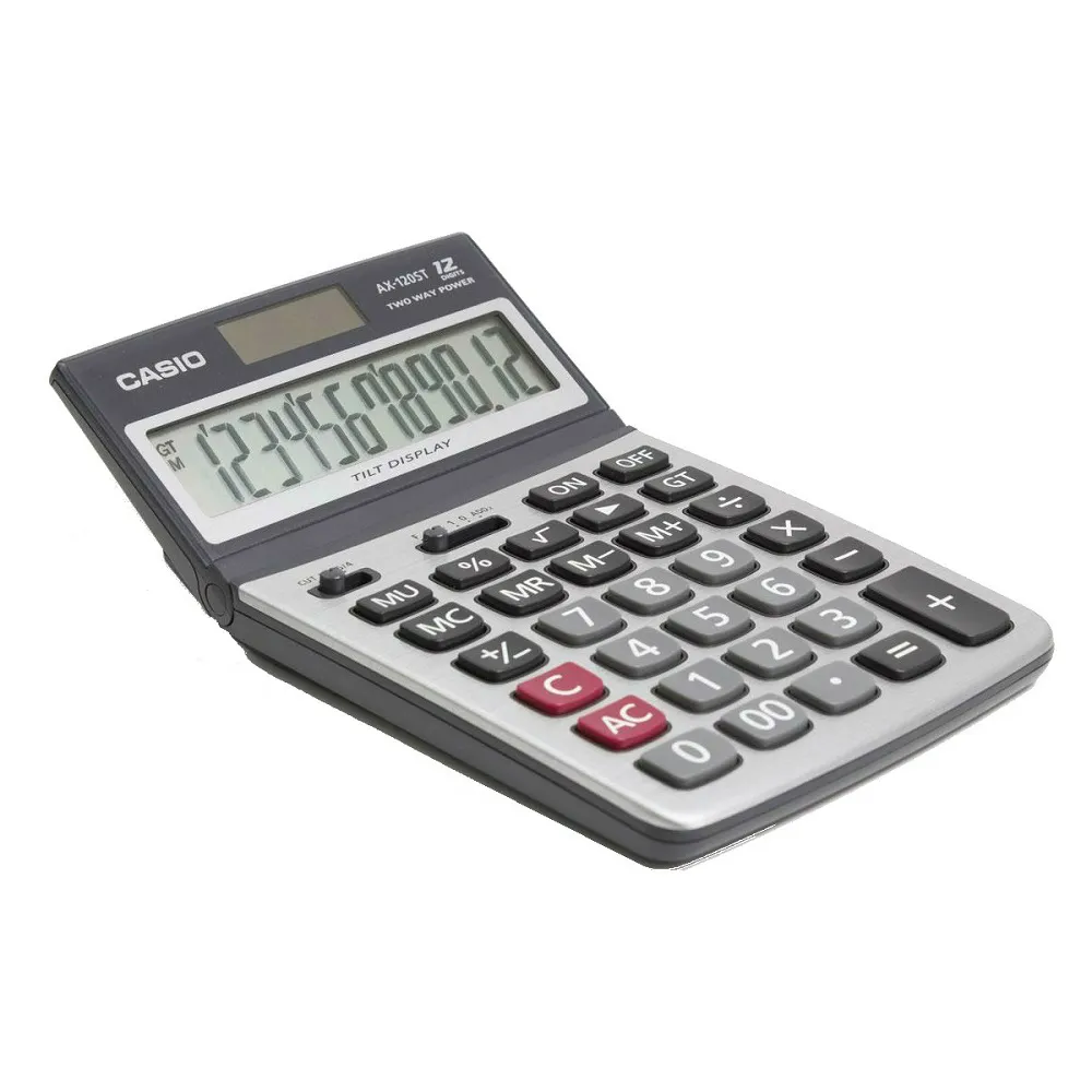 【CASIO 卡西歐】12位數雙電源稅率商用計算機(MS-120FM-PK) 歷史價格詳細信息