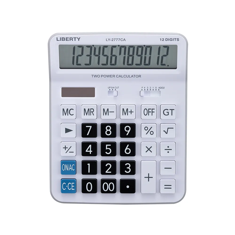 利百代 計算機LY-2777CA 太陽能 白色 大畫面 大按鍵 開關鍵 事務用品 辦公用品 文具 現貨 歷史價格詳細信息