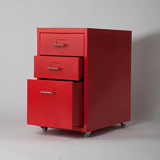《C&B》鋼鐵斯特附輪三抽屜櫃-火紅 價格比較,價格查詢,歷史價格詳細信息