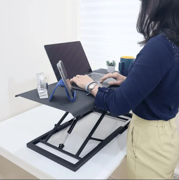 【aka】坐站兩用 多功能移動升降邊桌 H形(超大邊桌80*40) 歷史價格詳細信息