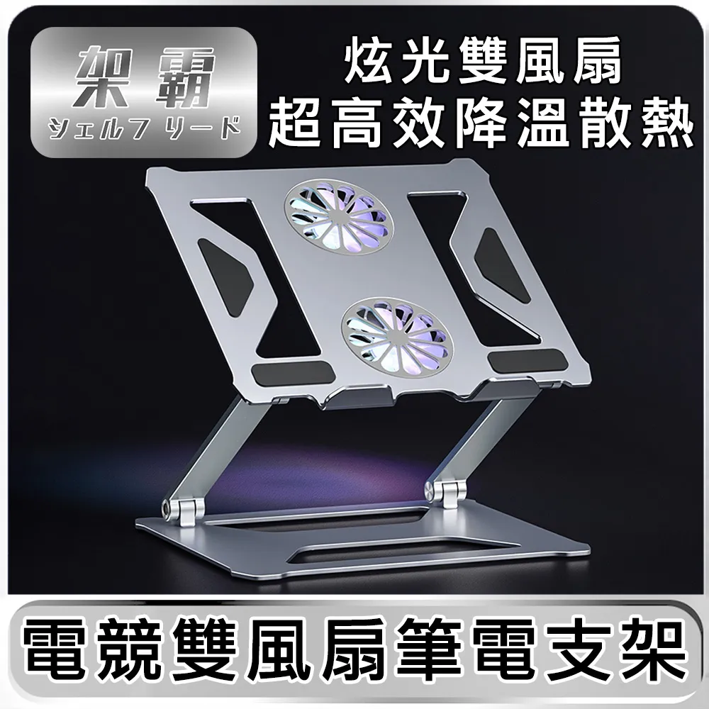 【架霸 】 高效雙風扇筆電散熱支架-鋁合金灰 歷史價格詳細信息