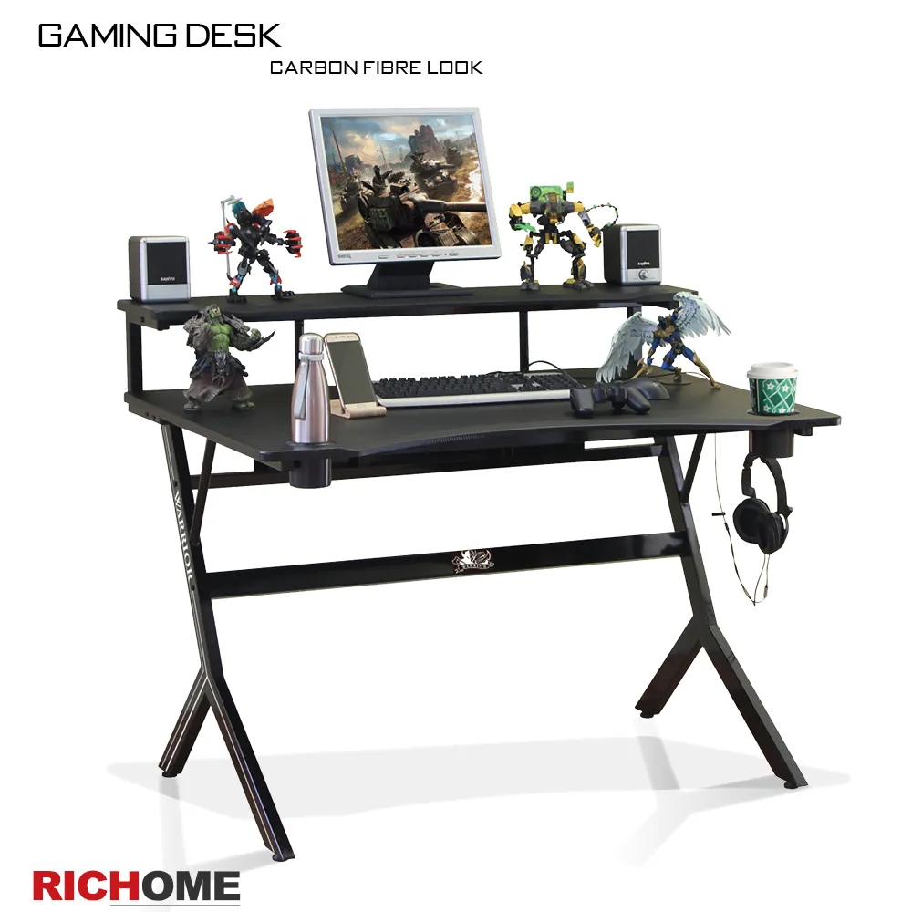 【RICHOME】戰神高手電競電腦桌(雙杯架款)-紅色 歷史價格詳細信息