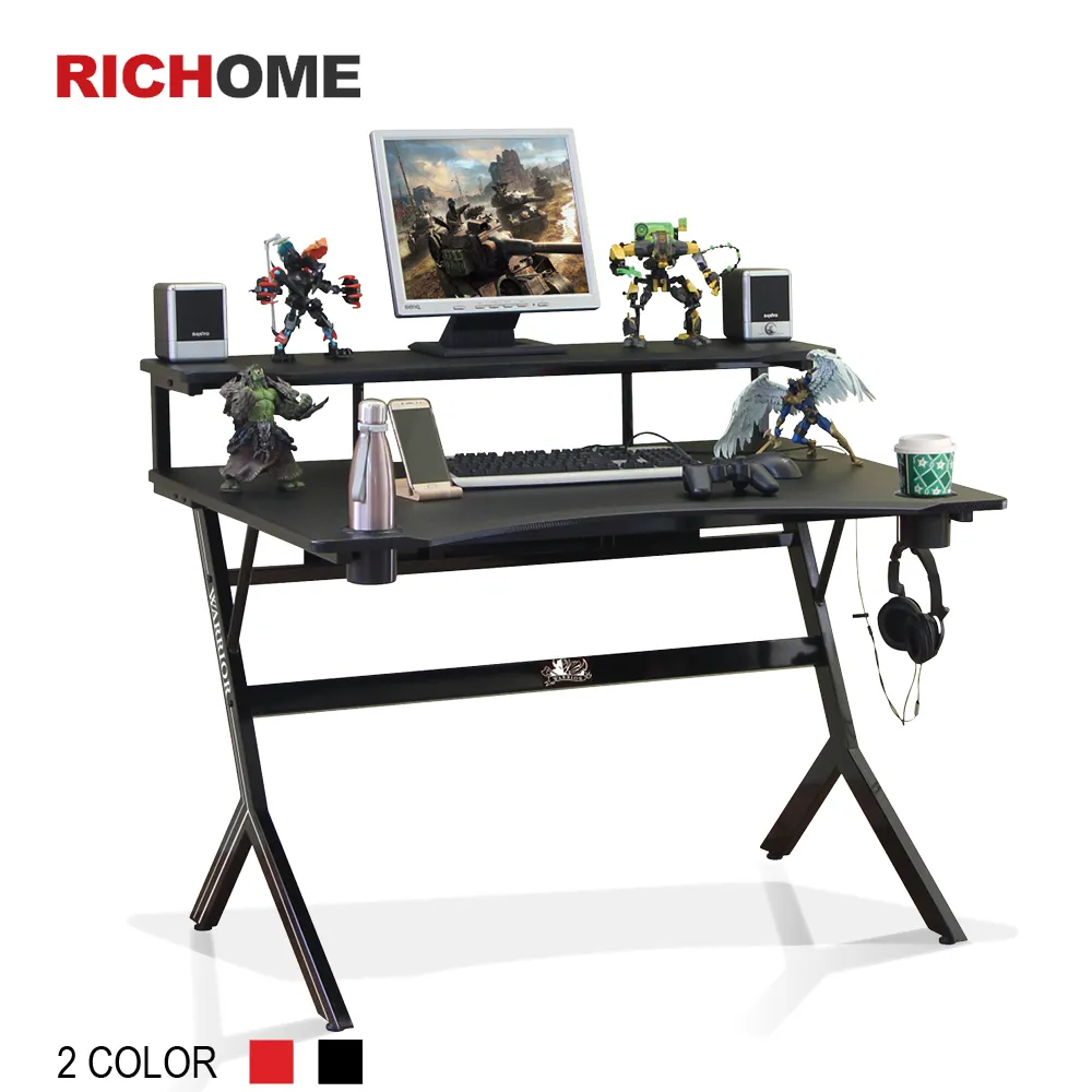 【RICHOME】戰神高手電競電腦桌(雙杯架款)-紅色 歷史價格詳細信息