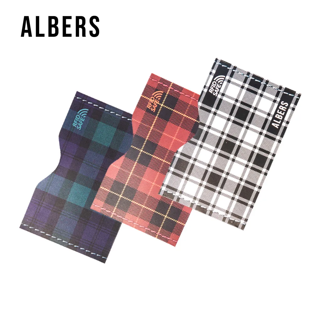 ALBERS RFID安心防盜刷信用卡橫式防護套-黑白/藍綠/紅黑格紋(2件組6入) 歷史價格詳細信息