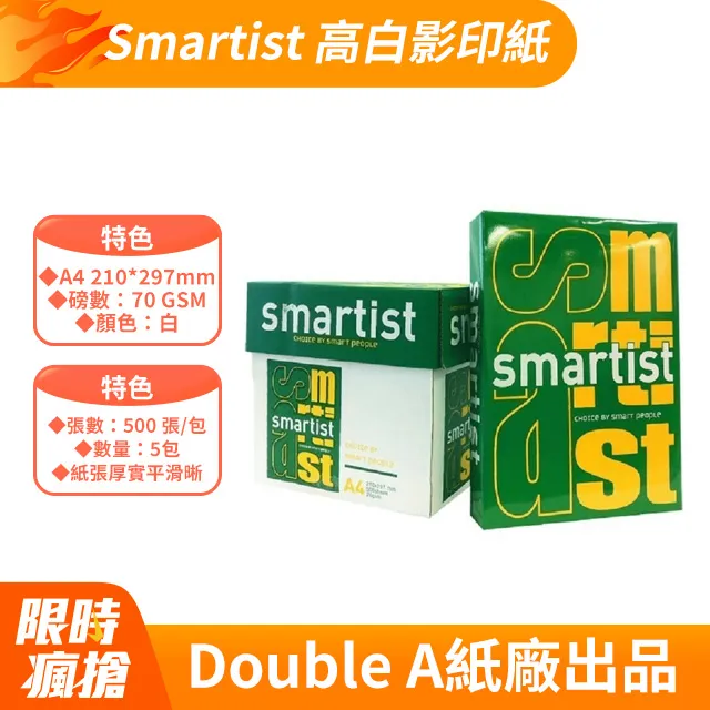 Smartist 高白影印紙A4 70G (5包/箱) 歷史價格詳細信息