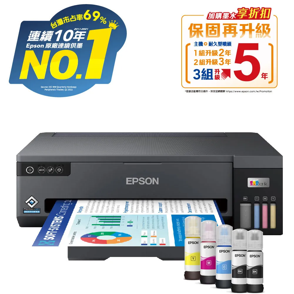 EPSON L11050 A3+四色單功能連續供墨印表機 加購墨水 最長保固5年 歷史價格詳細信息